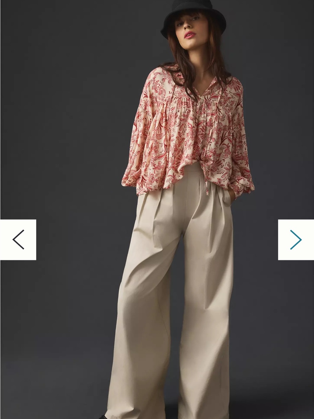 By Anthropologie Tie-Front Peasant Blouse Size Small - Picture 1 of 8